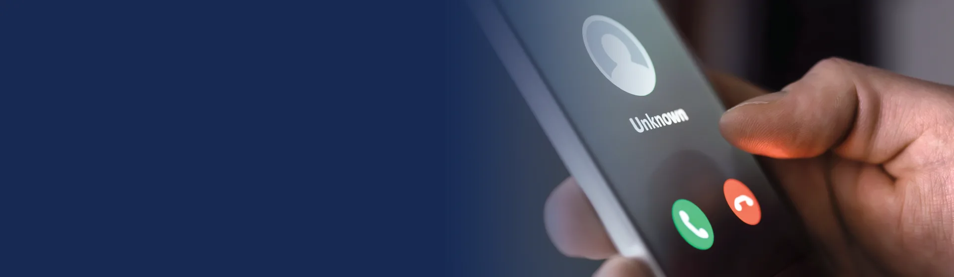 A person about to answer a unknown caller.